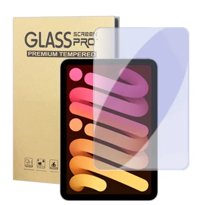 For iPad mini (2024) Screen Protector Purple Light Eye Protection Anti Fingerprint Tempered Glass Film (NOT Complete Covering) - Transparent