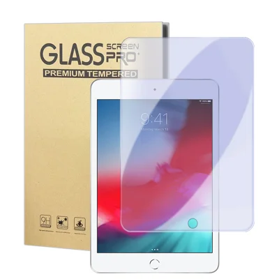 For iPad mini 4 Screen Protector Purple Light Eye Protection Anti Fingerprint Tempered Glass Film (NOT Complete Covering) - Transparent