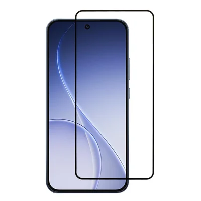 For Oppo Reno15 F 5G Screen Protector Silk Printing Full Glue Full Coverage Tempered Glass Screen Film - Black