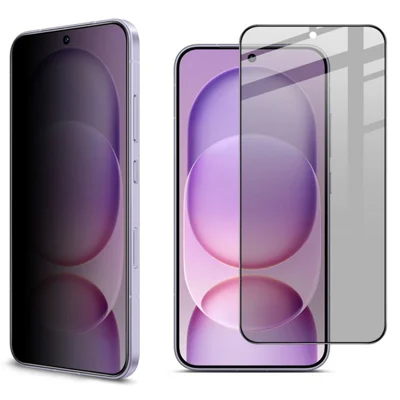 IMAK Per Honor Magic8 Pro Air 5G Protettore Schermo Privacy Anti-Spy Vetro Temperato Copertura Totale (Sblocco Impronte Digitali) - Nero