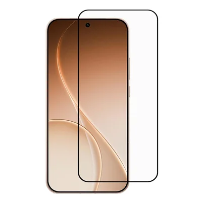 For Oppo Reno15 Pro Max 5G (Global)  /  Reno15 Pro 5G (China) Screen Protector Silk Printing Full Glue Full Coverage Tempered Glass Screen Film - Black