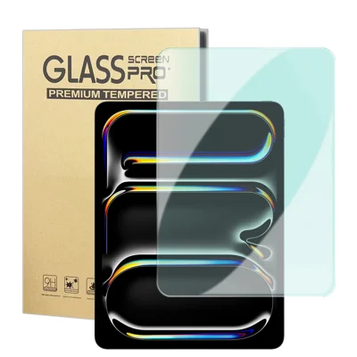 For iPad Pro 11 (2024) / iPad Pro 11 (2025) Screen Protector Green Light Eye Protection Tempered Glass Film (Not Complete Covering) - Transparent