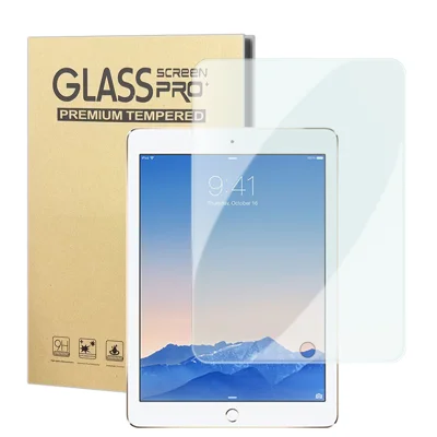 For iPad Air (2013) / iPad Air 2 Screen Protector Green Light Eye Protection Tempered Glass Film (Not Complete Covering) - Transparent