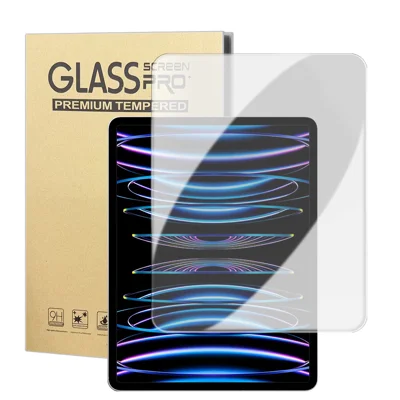 For iPad Pro 12.9 (2021) / iPad Pro 12.9 (2022) High Definition Screen Protector Arc Edge Anti Fingerprint Tempered Glass Film (NOT Complete Covering) - Transparent