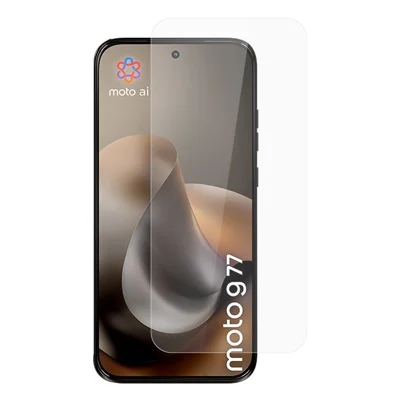 AMORUS för Motorola Moto G77 5G hög aluminium-siliciumglasfilm mot skråmor 2.5D bågkant skärmskydd, INTE fullt täckande – Transparent