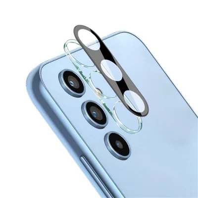 IMAK per Samsung Galaxy A54 5G Pellicola in vetro temperato trasparente + Copertura in acrilico per obiettivo a prova di impronte digitali Protettore per obiettivo della fotocamera (Versione nera)