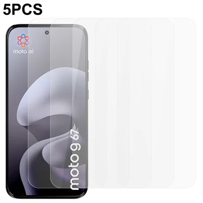 5 st framre skärmskydd till Motorola Moto G67 5G, 0,3 mm, 2,5D härdat glasfilm, inte heltäckande – transparent
