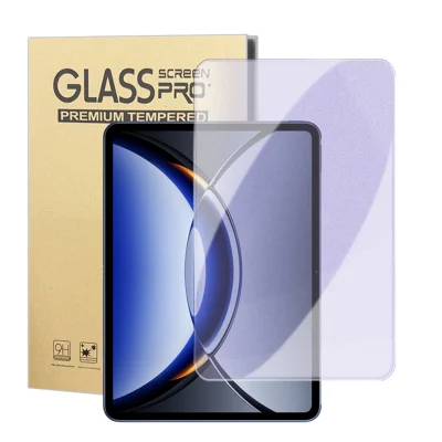 For Oppo Pad 3 Pro Screen Protector Purple Light Eye Protection Anti Fingerprint Tempered Glass Film (NOT Complete Covering) - Transparent