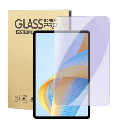 For Honor Pad V8 Pro Screen Protector Purple Light Eye Protection Anti Fingerprint Tempered Glass Film (NOT Complete Covering) - Transparent