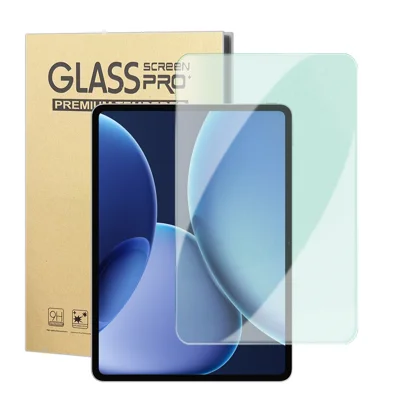 For Oppo Pad 4 Pro Screen Protector Green Light Eye Protection Tempered Glass Film (Not Complete Covering) - Transparent