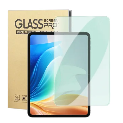 For Oppo Pad Air 2 Screen Protector Green Light Eye Protection Tempered Glass Film (Not Complete Covering) - Transparent