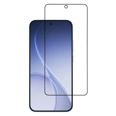 Tempered Glass Screen Film For Oppo Reno15 5G (Global)  /  Reno15 FS 5G  /  Reno15 F 5G Full Glue Silk Printing Matte Full Screen Protector - Black
