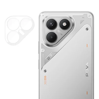 For TECNO Pova 7 4G Full Cover Camera Lens Protector High Definition Anti Fingerprint AR Tempered Glass Lens Film - Transparent