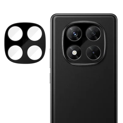 For Xiaomi Redmi Note 14 Pro 4G Full Cover Camera Lens Protector Silk Print HD Anti Fingerprint AR Tempered Glass Lens Film - Black