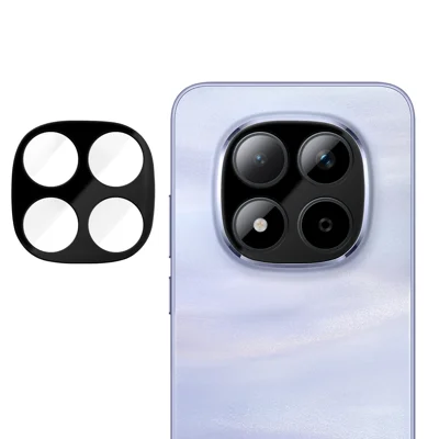 For Xiaomi Redmi Note 15 Pro+ 5G (Global) / Xiaomi Redmi Note 15 Pro 5G (Global) Full Cover Camera Lens Protector Silk Print HD Anti Fingerprint AR Tempered Glass Lens Film - Black