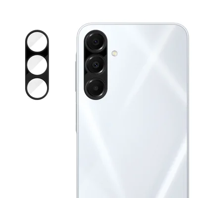 For Samsung Galaxy A16 5G Full Cover Camera Lens Protector Silk Print HD Anti Fingerprint AR Tempered Glass Lens Film - Black