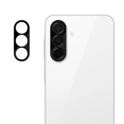 For Samsung Galaxy A26 5G Full Cover Camera Lens Protector Silk Print HD Anti Fingerprint AR Tempered Glass Lens Film - Black