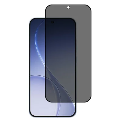 For Oppo Reno15 F 5G Full Cover Privacy Screen Protector Black Edge Full Glue Matte Anti-Spy Tempered Glass Film - Black