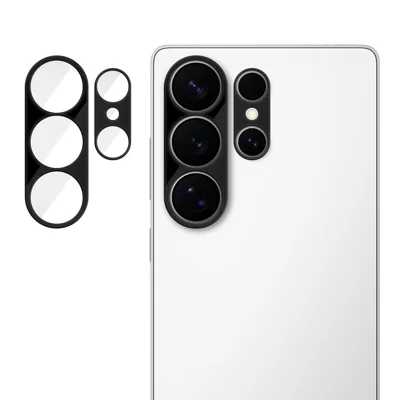 For Samsung Galaxy S26 Ultra Full Cover Camera Lens Protector Silk Print HD Anti Fingerprint AR Tempered Glass Lens Film - Sort