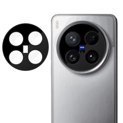 For vivo X200 Ultra 5G Full Cover Camera Lens Protector Silk Print HD Anti Fingerprint AR Tempered Glass Lens Film - Black