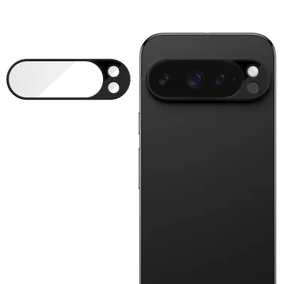 For Google Pixel 9 Pro XL Full Cover Camera Lens Protector Silk Print HD Anti Fingerprint AR Tempered Glass Lens Film - Black