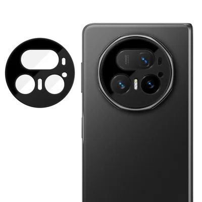 Pour Honor Magic V5 5G Protecteur de Lentille de Caméra Pleine Couverture en Verre Trempé HD Imprimé Soie Anti-Trace AR - Noir