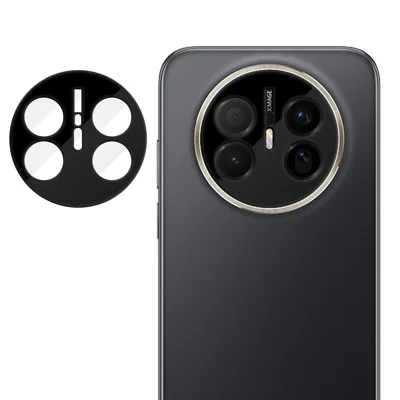 For Huawei Mate 70 Air Full Cover Camera Lens Protector Silk Print HD Anti Fingerprint AR Tempered Glass Lens Film - Black