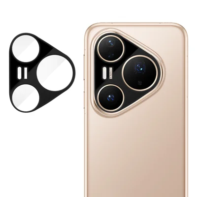 Protetor de Lente de Câmera Total para Huawei Pura 80 Pro+ / Huawei Pura 80 Pro com Impressão em Seda HD, Anti-impressão Digital, Filme de Vidro Temperado com Tratamento AR - Preto