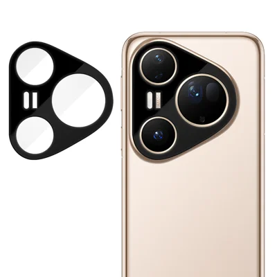 Pour Huawei Pura 80 Ultra Protecteur de Lentille d'Appareil Photo Intégral Film de Protection en Verre Trempé AR HD Anti-Empreintes avec Impression Silk - Noir