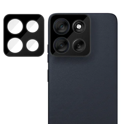 Voor Motorola Moto G56 5G Volledige Cameraobjectiefbeschermer Zijdeprint HD Anti-vingerafdruk AR Gehard Glas Objectief Folie - Zwart