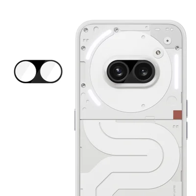 For Nothing Phone (2a) Full Cover Camera Lens Protector Silk Print HD Anti Fingerprint AR Tempered Glass Lens Film - Black
