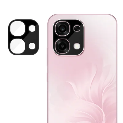 För Oppo A6 Pro 5G / Oppo F31 5G Fullständig Kameraobjektivskydd Silk Print HD Anti-fingeravtryck AR Härdat Glas Objektivfilm - Svart