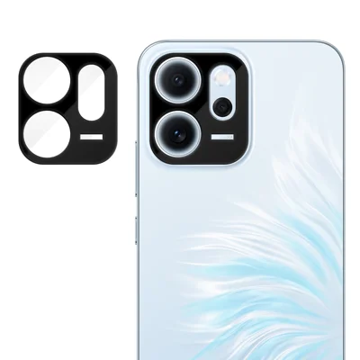 Für Oppo Reno14 F 5G Vollständiger Kameraobjektivschutz Seidener Druck HD Anti-Fingerprint AR Gehärtetes Glas Objektivfolie - Schwarz