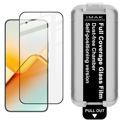 IMAK For Honor Power2 5G Tempered Glass Full Screen Protector Full Glue Film with Dust-free Installation Tool (Fingerprint Unlock) - Black