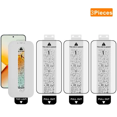 IMAK 3Pcs For Honor Power2 5G Tempered Glass Full Screen Protector Full Glue Film with Dust-free Installation Tool (Fingerprint Unlock) - Black