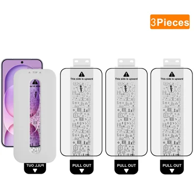 IMAK 3 Pezzi per Honor Magic8 Pro Air 5G Pellicola Protettiva in Vetro Temperato Copertura Totale con Adesivo Completo e Strumento per Installazione Senza Polvere (Sblocco Impronte Digitali) - Nero
