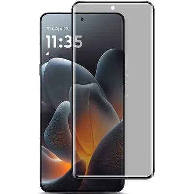 IMAK Anti-Spion-Schutzfolie für Motorola Edge 70 Ultra 5G / Moto X70 Air Pro 5G / Signature 5G, vollflächige Abdeckung mit Seitenklebung, gehärtetes Glasfilm – Schwarz