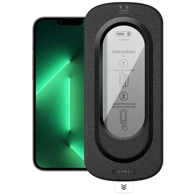 For iPhone 13 Pro Max Anti-Spy Full Screen Protector High Aluminium-silicon Glass Film with Dust Removal Installation Tool - Black
