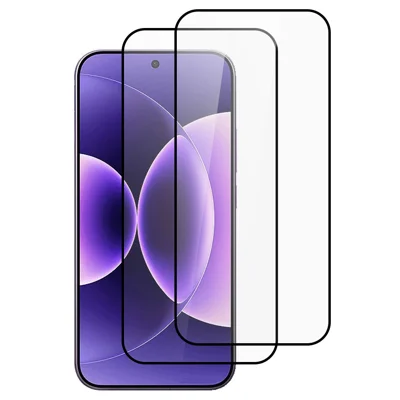 ITIETIE 2PCS For Xiaomi 17 Pro Max  /  17 Ultra 5G Tempered Glass 0.25mm High Aluminum Full Screen Protector Silk Printing Film, Full Glue - Transparent