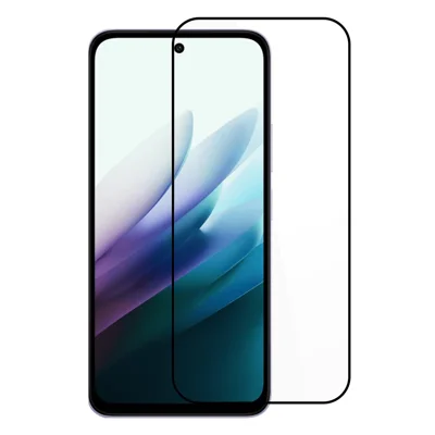 ITIETIE For Xiaomi Redmi 15 4G (EU) (171mm) Silk Printing Tempered Glass 0.25mm High Aluminum Full Screen Protector, Full Glue - Transparent