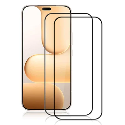 AMORUS 2 Pezzi per Honor 600 Lite 5G Protettore Schermo Intero Anti-Rottura in Vetro Temperato con Colla Totale - Nero