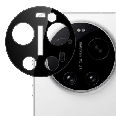 For Xiaomi 17 Ultra 5G Tempered Glass Lens Protector Silk Printing Camera Lens Film - Black