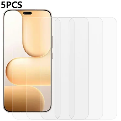 5 Pezzi per Honor 600 Lite 5G Protettore Schermo Frontale 0,3 mm 2,5D Pellicola in Vetro Temperato, Non Copertura Totale - Trasparente