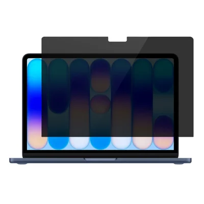 حامي شاشة لجهاز MacBook Neo بحجم 13 بوصة (2026) واقي خصوصية بحافة مستقيمة وحماية كاملة للشاشة من الزجاج المقوى - أسود