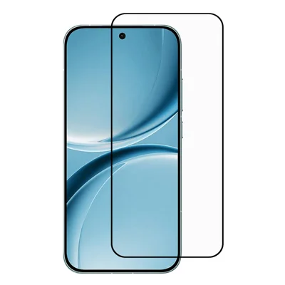 For Xiaomi Poco X8 Pro 5G / Redmi Turbo 5 5G Full Screen Protector Full Glue Arc Edge HD High Aluminium-silicon Glass Film with Black Silk Print Edge (Fingerprint Unlock) - Transparent