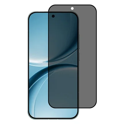 For Xiaomi Poco X8 Pro 5G / Redmi Turbo 5 5G Anti Spy Privacy Screen Protector 2.5D Arc Edge Full Glue Full Cover High Aluminium-silicon Glass Film (Fingerprint Unlock) - Black