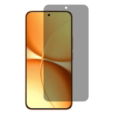 For Xiaomi Poco X8 Pro Max 5G / Redmi Turbo 5 Max 5G 2.5D Arc Edge Anti Spy Full Screen Protector High Aluminium-silicon Glass Film (Fingerprint Unlock) - Black
