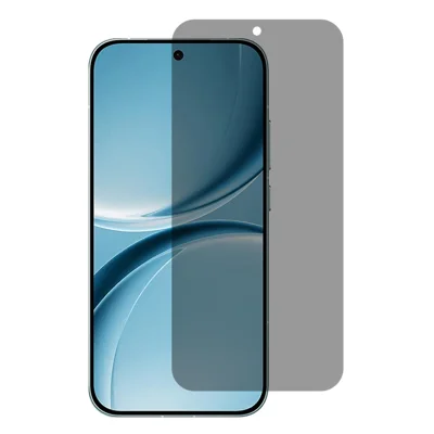 Para Xiaomi Redmi Turbo 5 5G 2.5D Arc Edge Anti-Espionagem Protector de Ecrã Completo em Vidro de Alta Resistência de Alumínio-Silício (Desbloqueio por Impressão Digital) - Preto