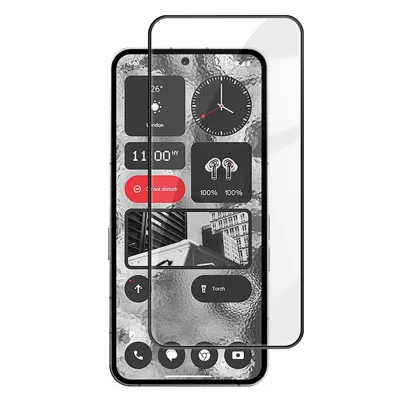 For Nothing Phone (2) HD Full Screen Protector Silk Printing Black Edge High Aluminium-silicon Glass Film - As Shown