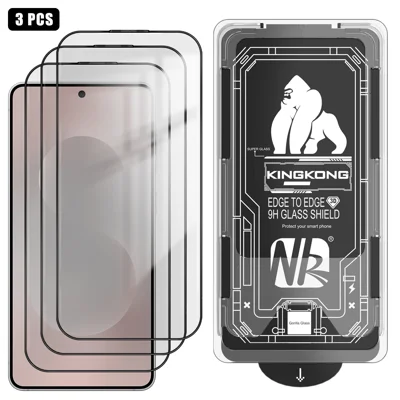 Para Samsung Galaxy S26 Ultra 3 Unidades Protector de Pantalla Completa HD Transparente 3D con Borde Curvo, Película de Vidrio de Alta Calidad con Herramienta de Instalación Sin Polvo - Transparente